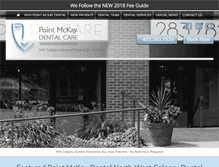 Tablet Screenshot of pointmckaydental.com